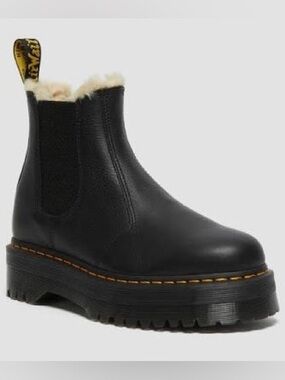 Dr. Martens 2976 Faux Fur Lined Platform fall winter Chelsea Boots